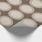茶色の円 ラッピングペーパー (角)
