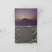 茶色の写真のモダン大理石の箔 サンキューカード (内部)