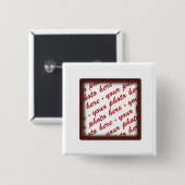 茶色の写真フレーム(任意の大事な行事) 缶バッジ (正面&裏面)