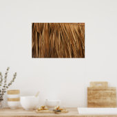 茶色の前屋根パターン ポスター (キッチン)