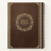 茶色の動揺してヴィンテージ雑誌 ノートブック (裏面)