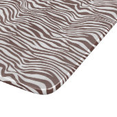 茶色の動物ゼブラプリントストライプ製品 カッティングボード (角)