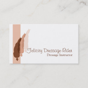 茶色の半分のパスは馬場馬術のグラフィックを影で覆います 名刺