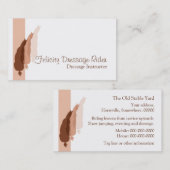 茶色の半分のパスは馬場馬術のグラフィックを影で覆います 名刺 (正面/裏面)