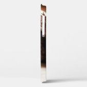 茶色の厚いパイル毛布における茶色のスコティッシュフォールド Case-Mate iPhoneケース (裏面 / 左)