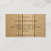 茶色の厚紙 名刺 (裏面)
