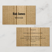 茶色の厚紙 名刺 (正面/裏面)