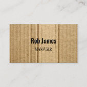 茶色の厚紙 名刺 (正面)