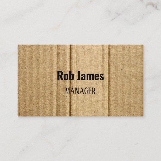 茶色の厚紙 名刺 (正面)