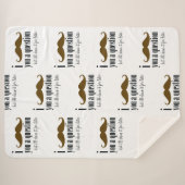 茶色の口ひげ質問おもしろいユーモア シェルパブランケット (正面(横))