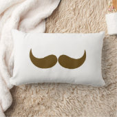 茶色の口ひげ ランバークッション (ブランケット)