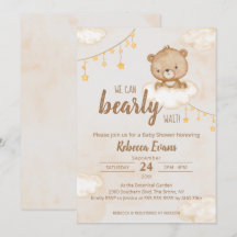 茶色の可愛いクマ 赤ちゃんの誕生が待ち遠しい ベビーシャワー