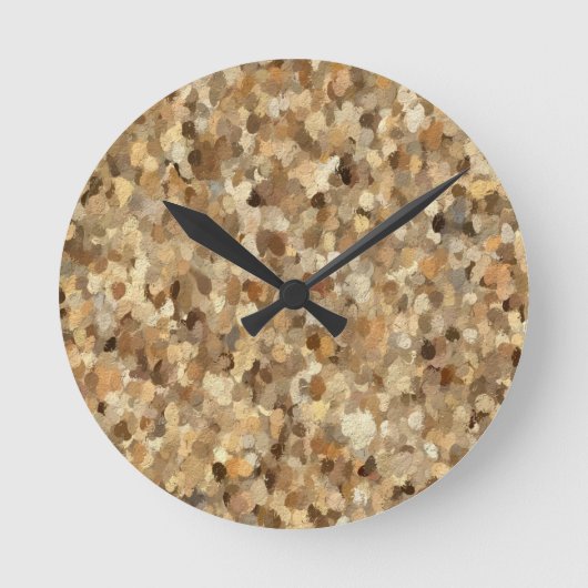 茶色の司法岩の色合い1293 ラウンド壁時計 (正面)