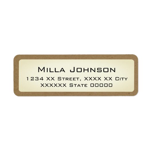 茶色の名縁ど前 ラベル (正面)