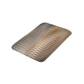 茶色の土色の波型パターン バスマット (アングル)