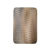 茶色の土色の波型パターン バスマット (正面縦)