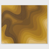 茶色の地形図のラップ ラッピングペーパー (フラット)