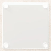 茶色の壁に時計が付いている ガラスコースター (裏面)