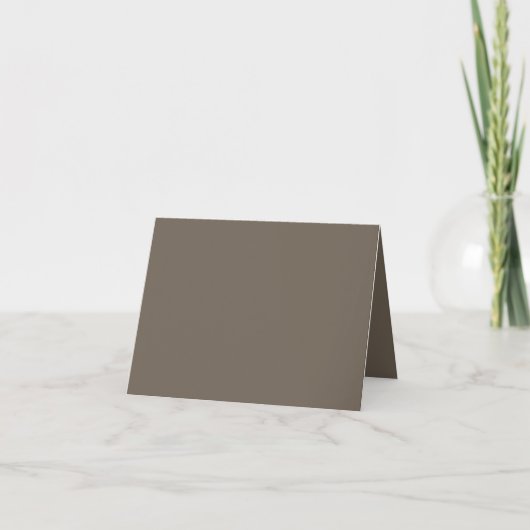 茶色の壁に黒と白の時計が付いたもの サンキューカード (正面)