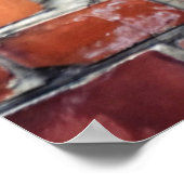 茶色の壁レンガ ポスター (角)