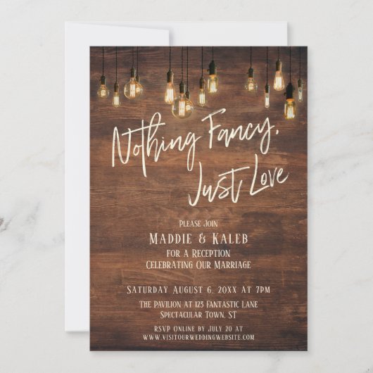 茶色の壁 エジソンライト 何も特別なものはない ただ愛 招待状 (正面)