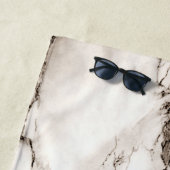 茶色の大理石の外観 ビーチタオル (インサイチュ)