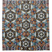 茶色の太い糸のメッシュは、見た目が薄い シャワーカーテン (正面)