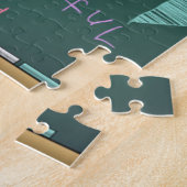 茶色の女の子と前向き言葉 ジグソーパズル (側面)