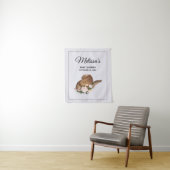 茶色の女性のカーボーイハットとピンクの花 タペストリー (インサイチュ)