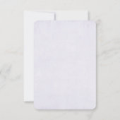 茶色の女性のカーボーイハットとピンクの花 出欠カード (裏面)