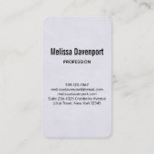 茶色の女性のカーボーイハットとピンクの花 名刺 (裏面)