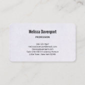 茶色の女性のカーボーイハットとピンクの花 名刺 (裏面)