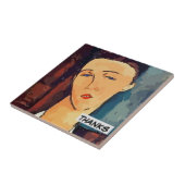 茶色の女性抽象芸術タイル、文字タイルを追加 タイル (側面)