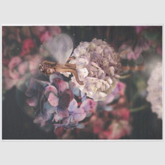 茶色の妖精ファンタジーアジサイオートクチュールポートレート 薄葉紙 (正面)