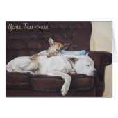 茶色の子犬と白のブルドッグの非常にかわいい写真 (正面横)