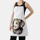 茶色の子犬のスケッチ エプロン (インサイチュ)