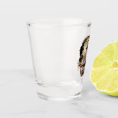 茶色の子犬のスケッチ ショットグラス (左)