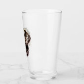 茶色の子犬のスケッチ タンブラーグラス (左)