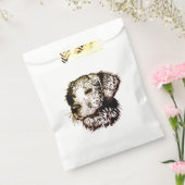 茶色の子犬のスケッチ フェイバーバッグ (封をした状態)