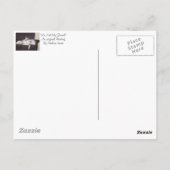 茶色の子犬の白いアメリカのブルドッグ現実主義芸術 ポストカード (裏面)