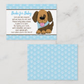 茶色の子犬の赤ちゃんシャワーブックリクエストカード エンクロージャーカード (正面/裏面)