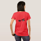 茶色の定義された描画男性の視線 Tシャツ (裏面フル)