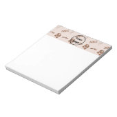 茶色の実在不動産事業パターン ノートパッド (回転)