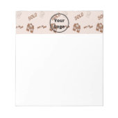 茶色の実在不動産事業パターン ノートパッド (正面)