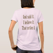 茶色の封筒に、神様はこう言った Tシャツ (裏面)