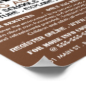 茶色の山のロゴ、カービングアドベンチャー広告ズ ポスター (角)