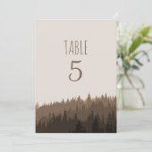 茶色の山岳風テーブルナンバー 招待状 (スタンド正面)