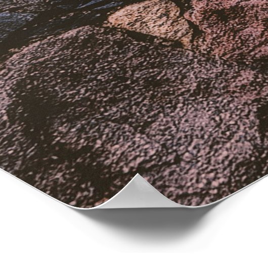 茶色の岩壁 ポスター (角)