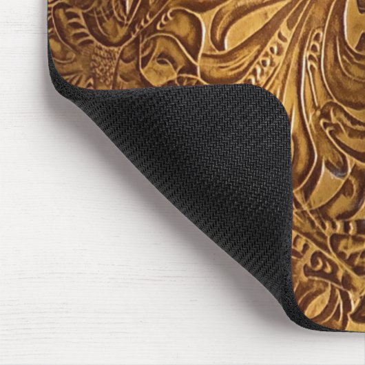 茶色の工具付きレザーフェイクファイルフォルダー マウスパッド (コーナー)