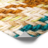 茶色の市松模様に生地、スコットランドウール。 ポスター (角)